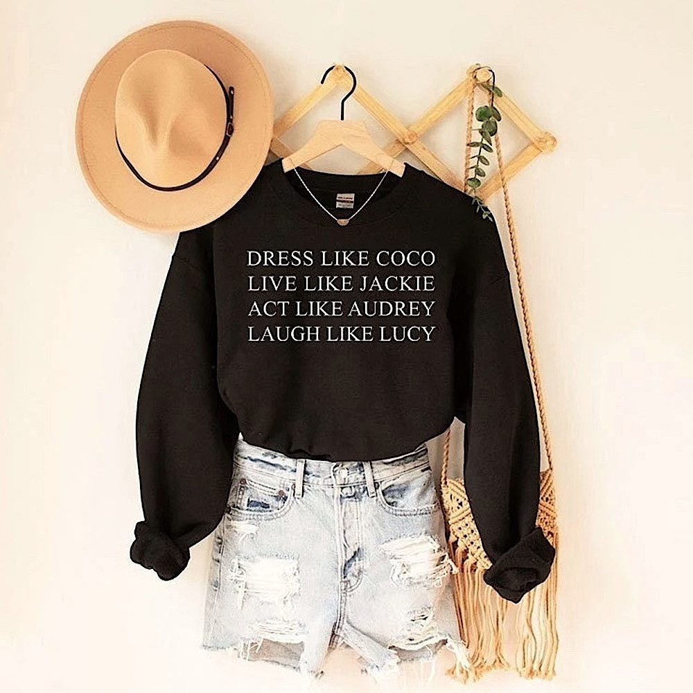 Dress Like Coco FASHIONISTA HTV Black Comfy Sweatshirt